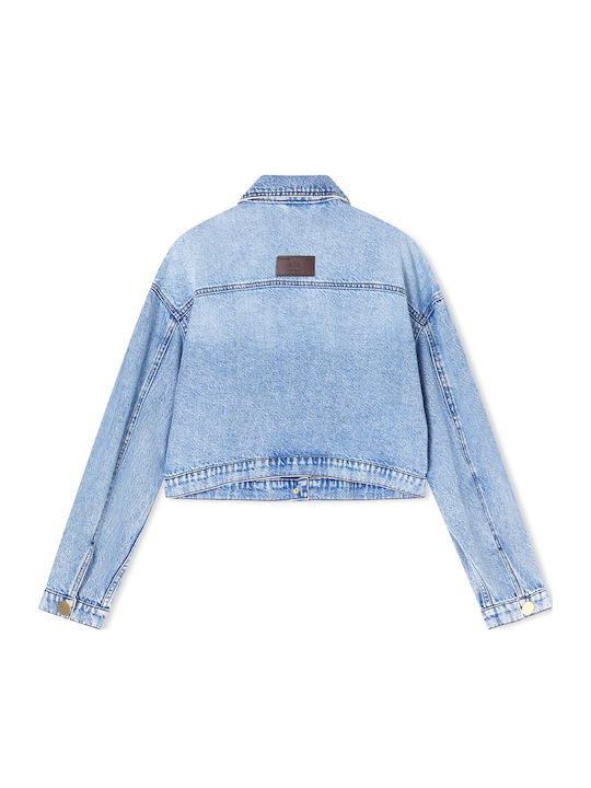Armani Exchange Langes Damen Jean Jacke Blau