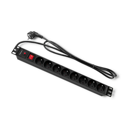 Qoltec Rack Mehrfachsteckdose 53996 8 Stück