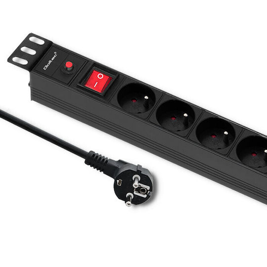 Qoltec Rack Mehrfachsteckdose 53996 8 Stück