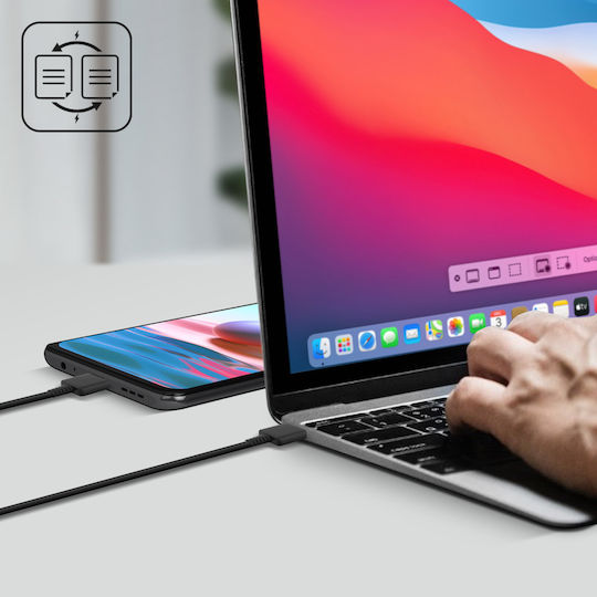 Samsung USB 2.0 Cable USB-C male - USB-C 25W PD Μαύρο 1m EP-DA705BBE