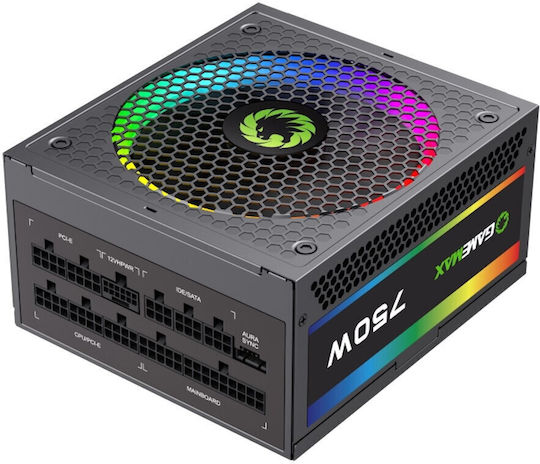 GameMax 750W Schwarzes Vollständig Modular 80 Plus Gold Netzteil für Computer (SAGMRGBPRO750ATX3)