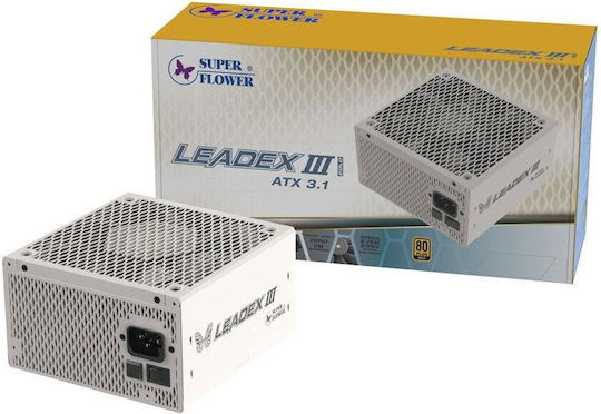 Super Flower Leadex III 1300W Sursă de Alimentare Albă Complet Modulară 80 Plus Gold