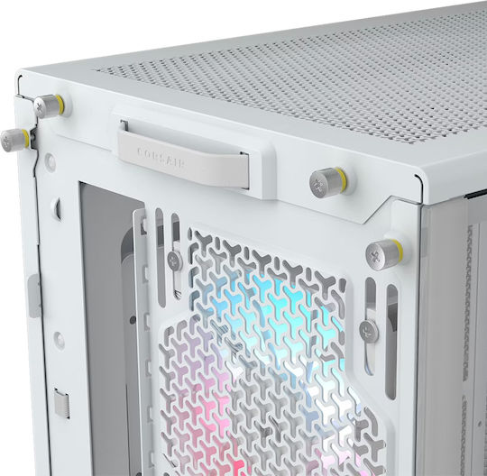 Adata Frame 4000D Gaming Midi Tower Computer Case with Side Window White