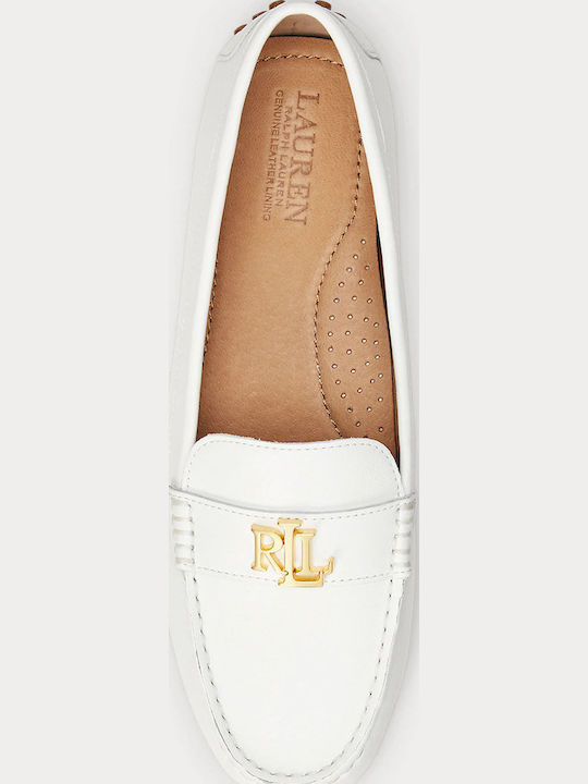 Barnsbury Leather Women's Loafers in White Colour