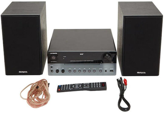 Aiwa Ηχοσύστημα 2.0 MSBTU-700DAB 50W με CD Player και Bluetooth Ασημί