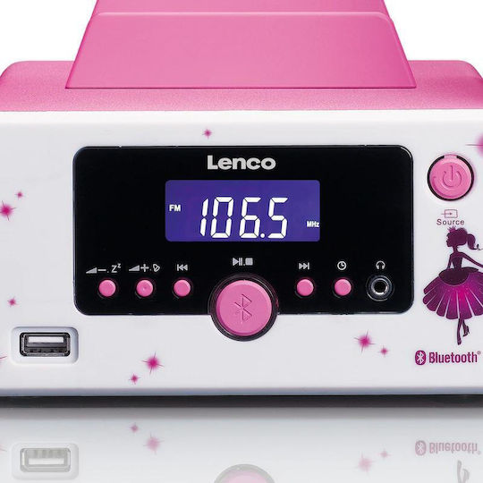 Lenco Ηχοσύστημα 2.0 MC-020 MC-020P 10W με Digital Media Player, WiFi και Bluetooth Ροζ