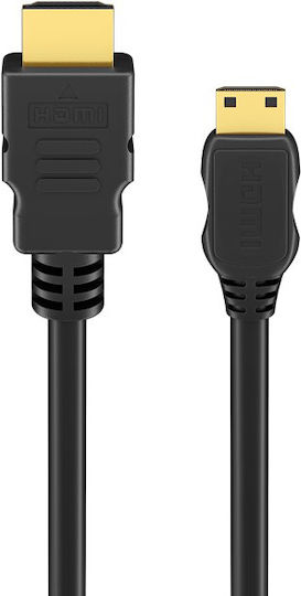 Goobay HDMI 2.0 Premium High Speed 4K 60Hz HDR Cable HDMI male - mini HDMI male 1m Μαύρο