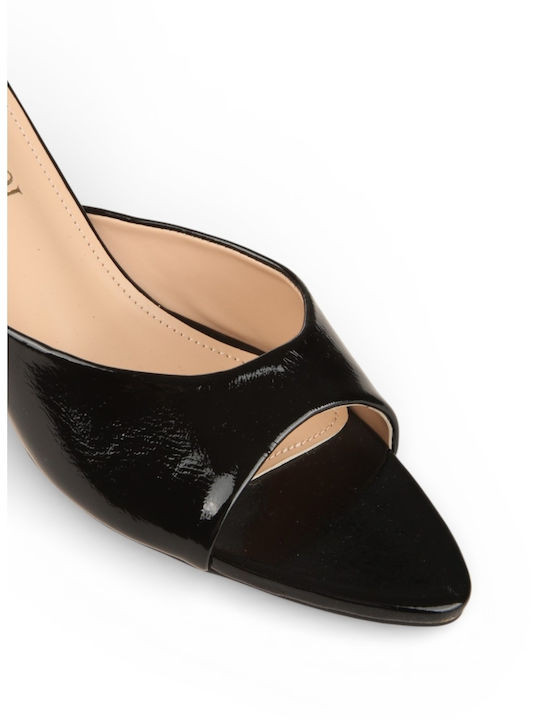 Mules With Heel In Black Colour