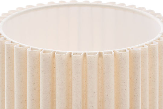 Kenan Ceramic Table Lamp for E27 Fitting with Beige Shade and Base