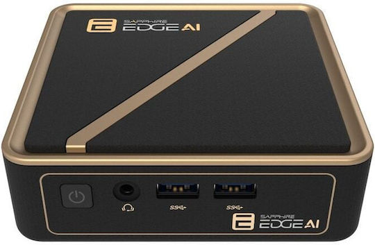 Sapphire Mini System Mini Pc Sapphire Edge Ai 350 Amd Ryzen Ai 7 350 2.5 Gigabit Black Gold 117x111x30mm