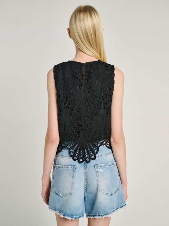 Women's Sleeveless Blouse Black 63-408.055.N0090