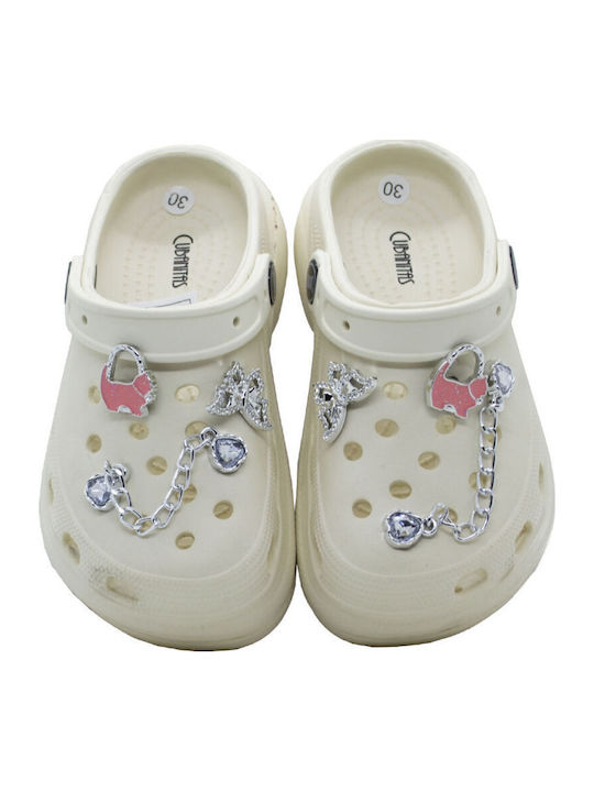 Kids Beach Clogs Beige