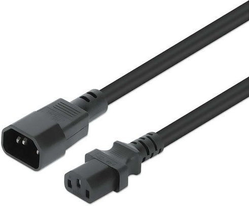 Manhattan IEC C14 - IEC C13 Kabel 1m Schwarz (352673)