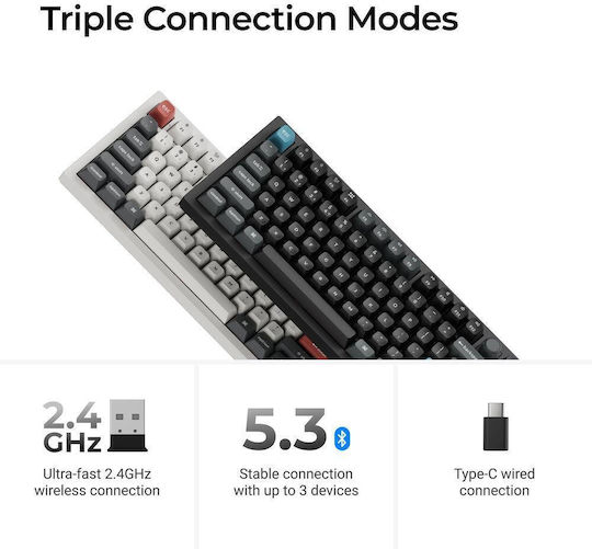 Keychron Q3 Ultra Q3U-M4 Wireless Gaming Keyboard Tenkeyless with RGB Lighting (English US)