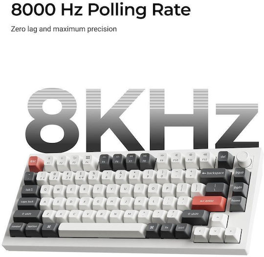 Keychron Q1 Ultra Q1U-M4 Wireless Gaming Keyboard 75% with Keychron Silk POM Banana Switches and RGB Lighting (English US)