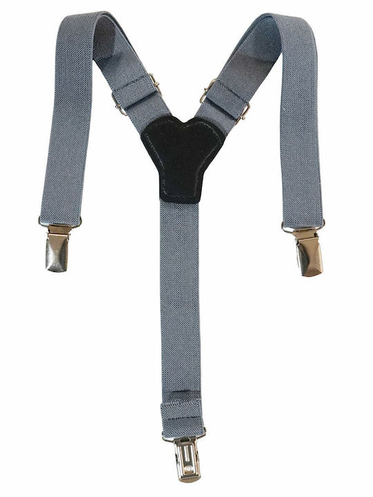 I’men Set Suspenders Bow Tie Gray Gentleman