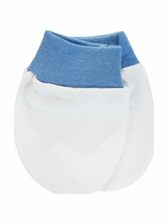 Подредба Детски Ръкавици Mittens Плетено за Новородено Светлосини Baby Wear Ръкавички
