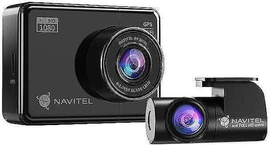 R9 Dual Σετ Κάμερα DVR Αυτοκινήτου 1080P με Οθόνη 2.7" Wi-Fi, GPS & Κάμερα Οπισθοπορείας