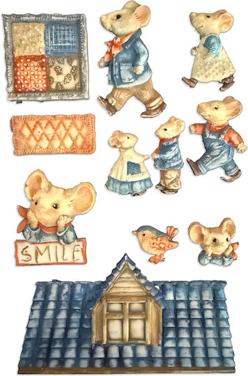 Silicone Mold A5 15×21cm Stamperia Family Little Mice