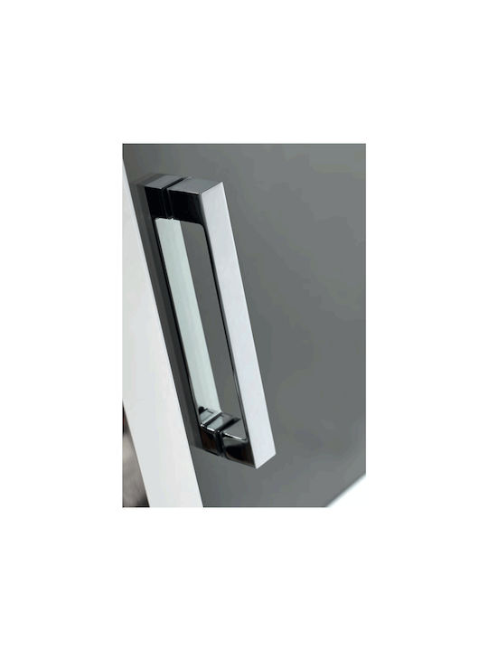 Axis Triple Slider Fixed Side Shower Stall 127-131x185cm Clean Glass Chrome