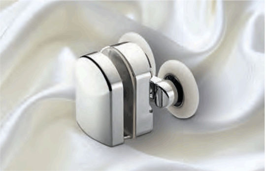 Axis Dreifach-Schiebetür Feste Seite für Dusche 127-131x185cm Sauberes Glas Chrom