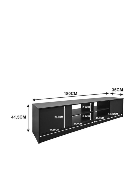 Tivia Anthracite TV Stand L180xW35xH41.5cm