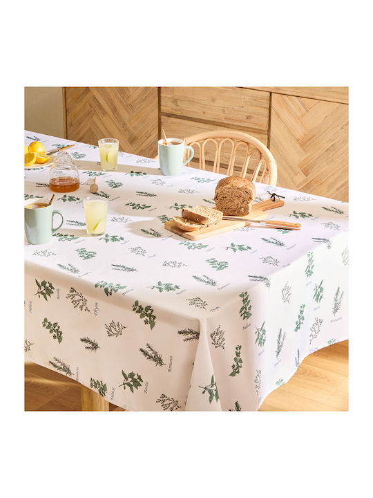 Stain Resistant Tablecloth A-s Garrigue L.green 140x240cm