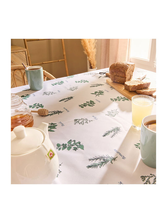 Stain Resistant Tablecloth A-s Garrigue L.green 140x240cm