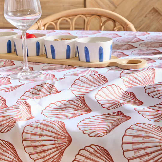 Τραπεζομάντηλο Αλέκιαστο A-s Oceania Terracotta 150x300εκ.