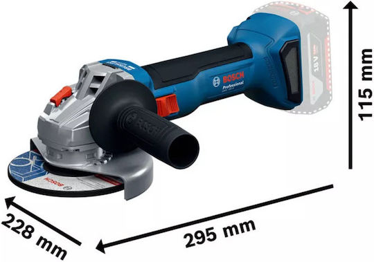 Bosch Gws 18v-8 Τροχός 125mm Μπαταρίας Brushless