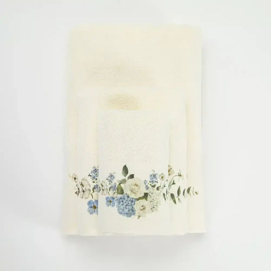 Borea Bath Towels Set 2 pcs Hortensia Cream