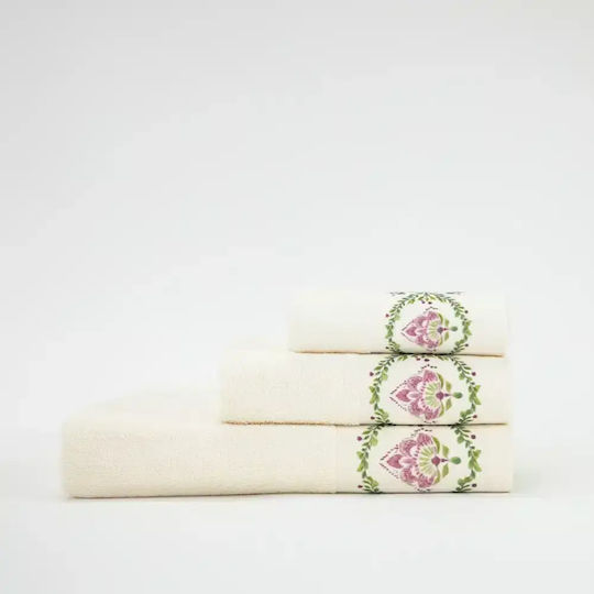 Borea Bath Towels Set 3 pcs Lotus Cream