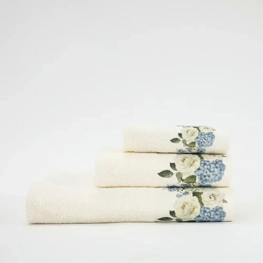 Borea Bath Towels Set 2 pcs Hortensia Cream
