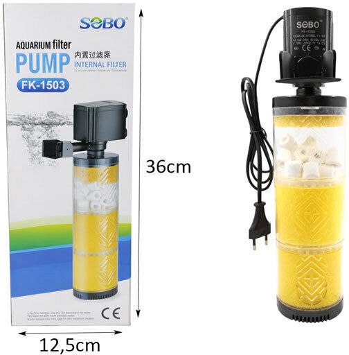 Sobo Filtru Interior Acvariu cu Putere 15W