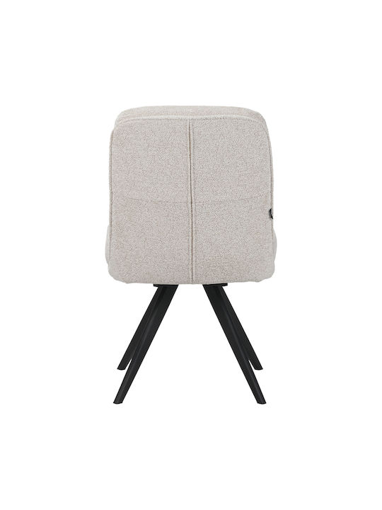 Novo Dining Chair with Fabric Upholstery White 65.5x50x90cm