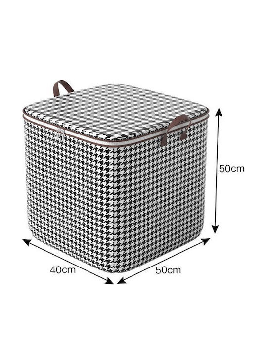 Alista Home Текстилна Складова Кошница с Капак Черна 40x50x50см