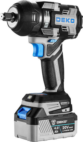 Deko 2058934 Brushless Battery Impact Wrench 20V with 1/2" Bit Size