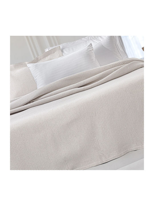 Guy Laroche Slalom Pique Blanket Super King 245x260cm Ivory