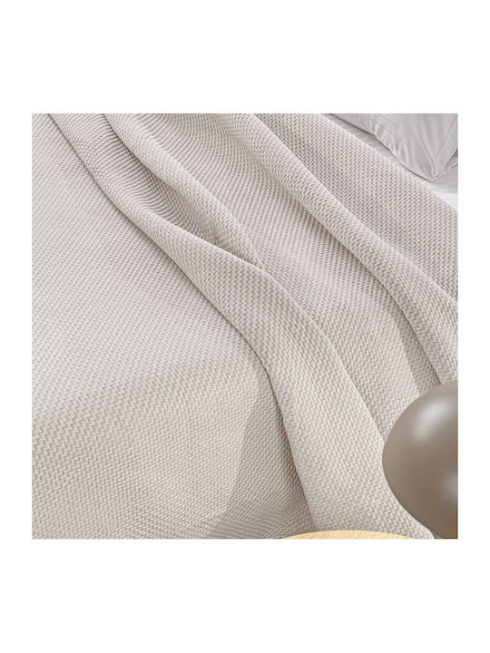 Guy Laroche Slalom Pique Blanket Super King 245x260cm Ivory