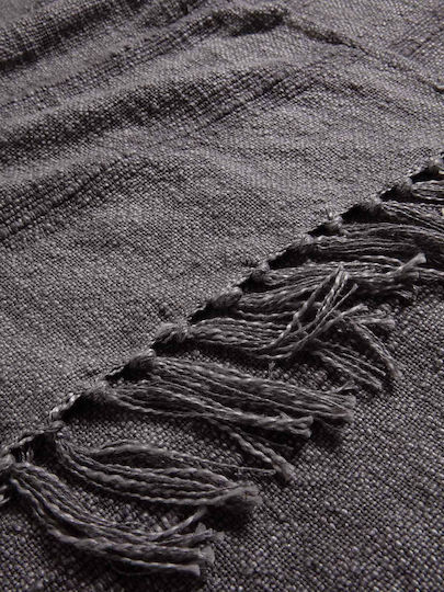 Hauz Hauz Halbdoppelte Decke mit Fransen 180x230cm Grau