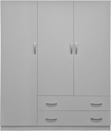 Alvia Dulap Triplă Uși Alb 150x51x180cm