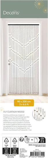 Decoris Κουρτίνα Πόρτας από Μπαμπού Καφέ 90x200cm