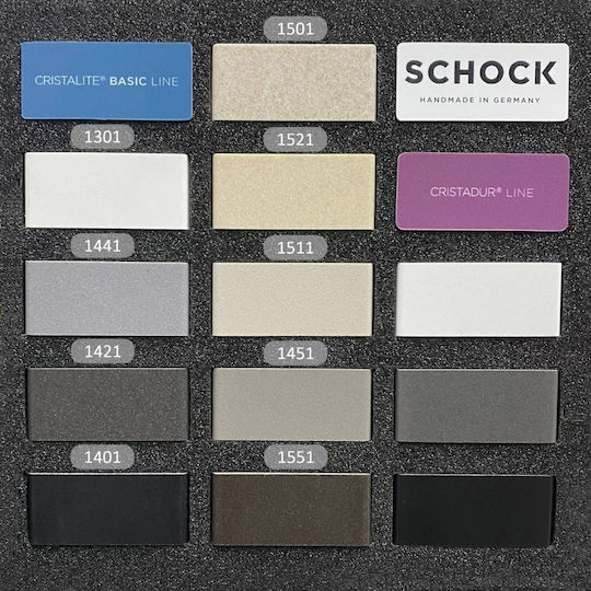 Schock Manhattan Ένθετος Νεροχύτης από Συνθετικό Γρανίτη Μ86xΠ50cm Μαύρος
