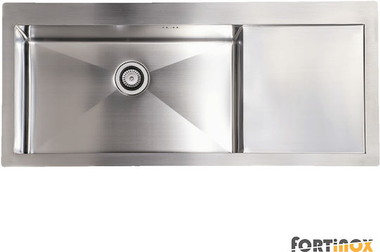 Fortinox Squadro 29115-110 Drop-In Мивка Ляв Inox Сатен Ш116xД51см Сребрист