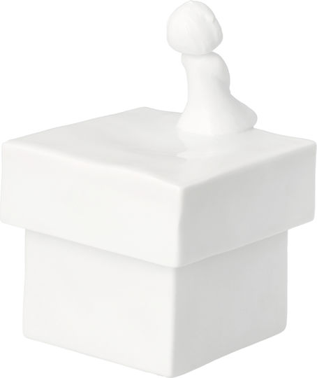 Raeder General Use Vase with Lid Made of Porcelain Transparent 3x3x12.7cm