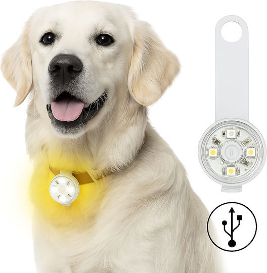 Led Anhänger Halsband 3 Lichtmodi Wasserdicht Kunststoff Weiß