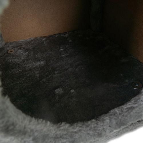 Căsuță pentru Pisici Interior Moale Jucărie Picioare din Lemn 38 x 32 x 32 cm Gri