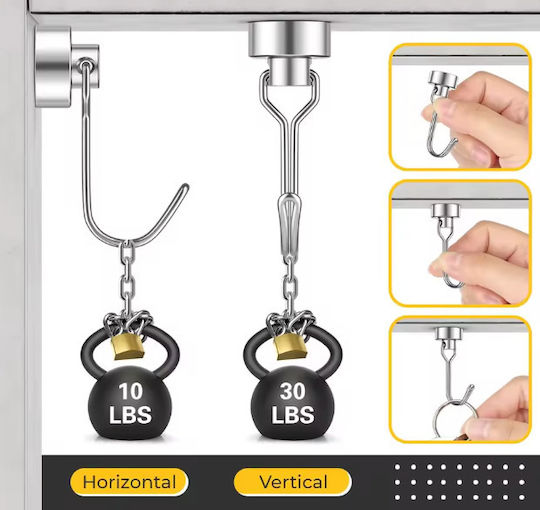 Set 12 Neodym Magnete Haken Organisation 16 × 45 Mm Silber