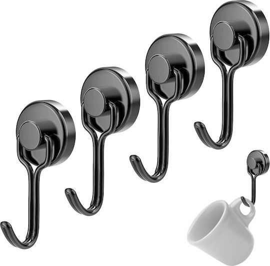 Set 12 Neodym Magnete Haken Organisation 16 × 45 Mm Schwarze