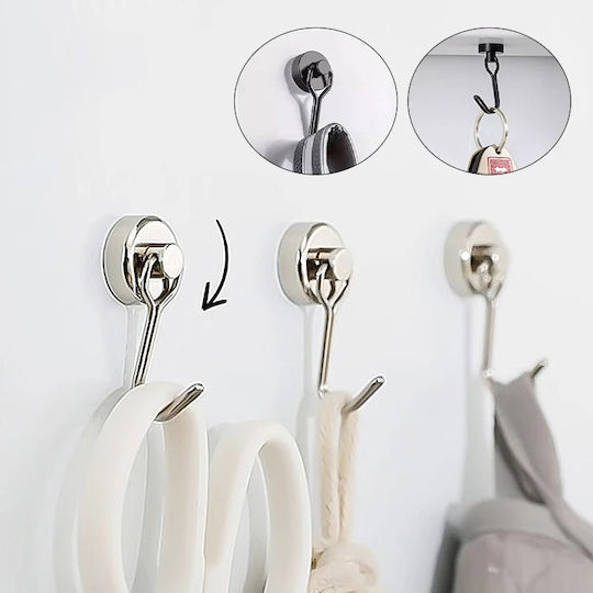 Set 12 Neodym Magnete Haken Organisation 16 × 45 Mm Silber